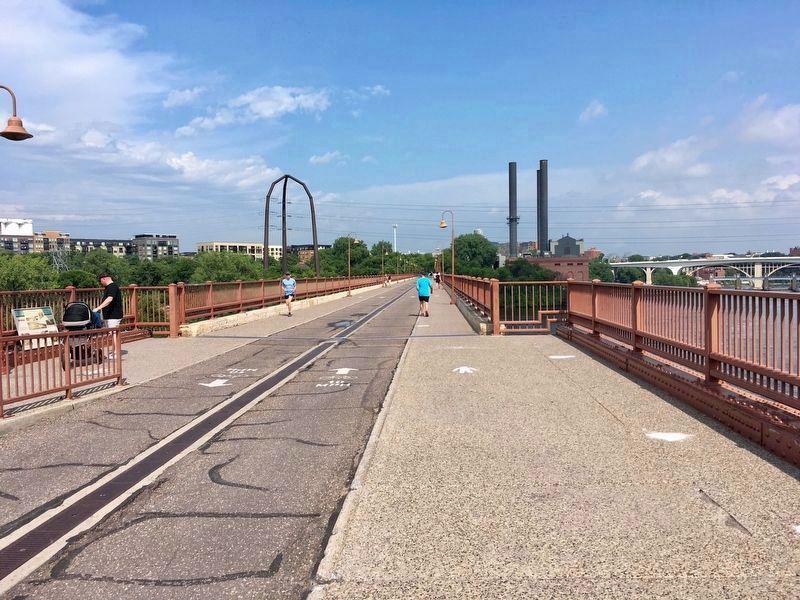 The Stone Arch Bridge is now a pedestrian walkway. image. Click for full size.