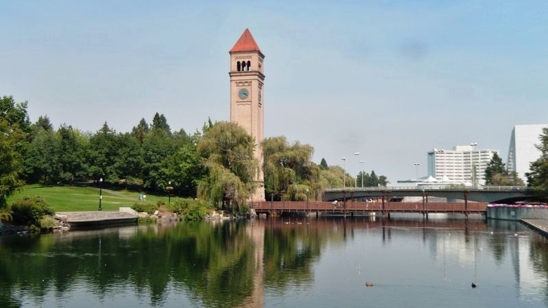 Great Northern Railroad Spokane Depot Clock Tower image. Click for full size.