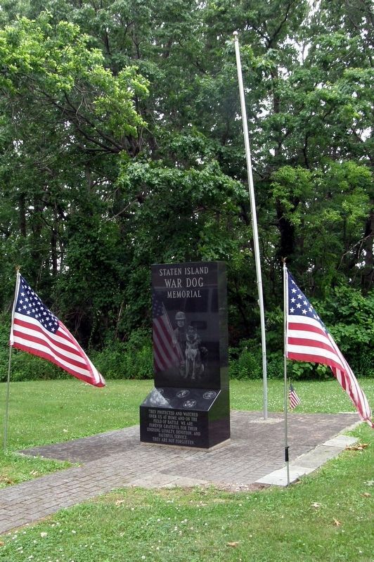 Staten Island War Dog Memorial site image. Click for full size.