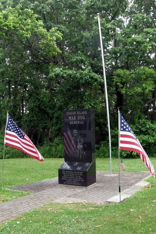 Staten Island War Dog Memorial site. Click for full size. Staten Island War Dog Memorial site image. Click for full size.