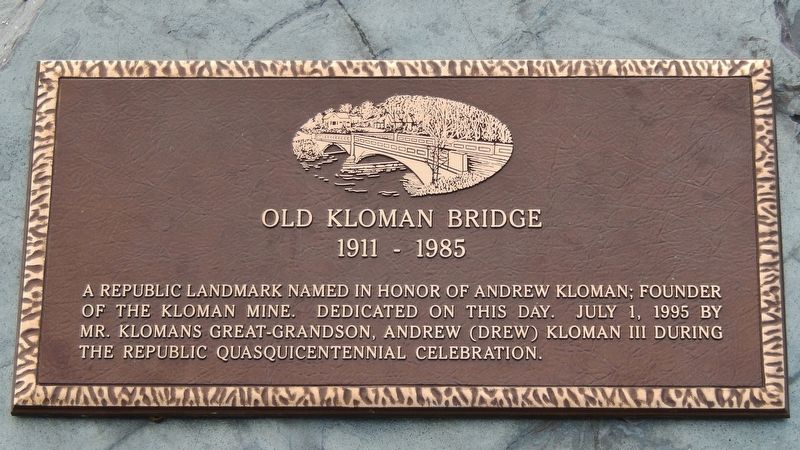 Old Kloman Bridge Marker image. Click for full size.