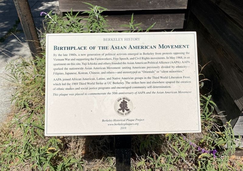 Birthplace of the Asian American Movement Marker image. Click for full size.