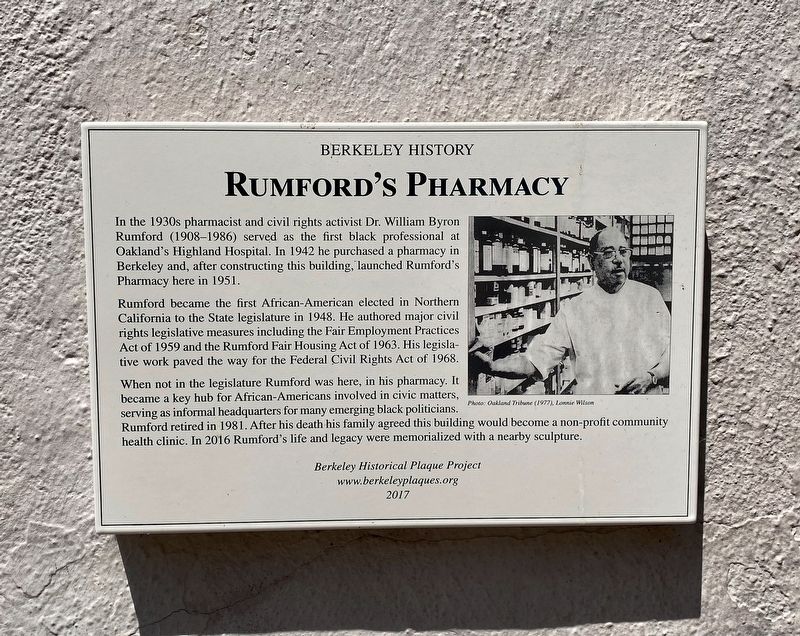 Rumford's Pharmacy Marker image. Click for full size.