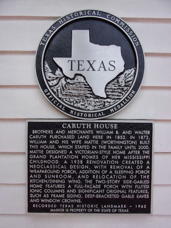 Caruth House Marker image. Click for full size.