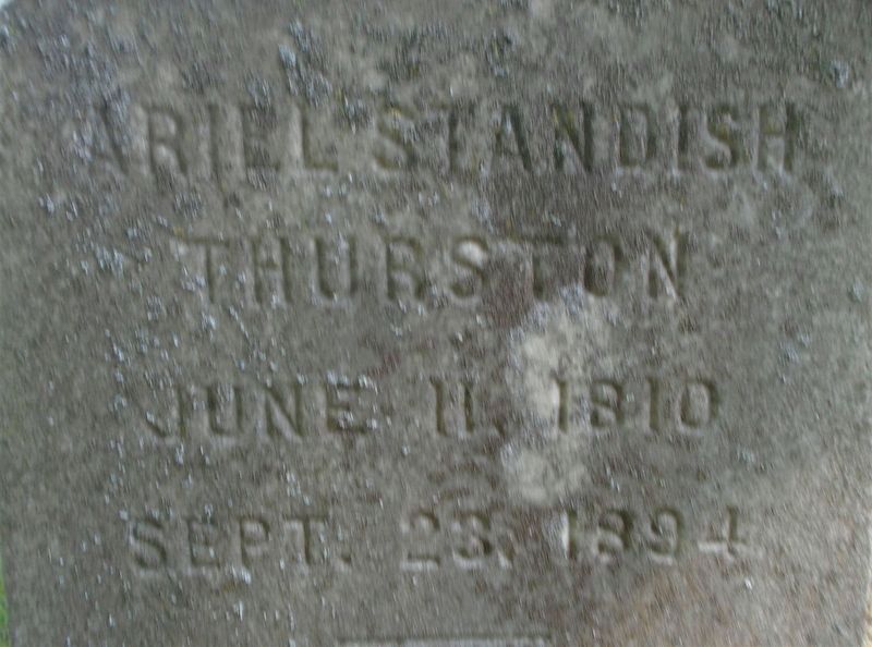 Ariel Thurston Grave Marker Detail image. Click for full size.