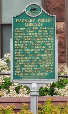 Hackley Public Library Marker image. Click for full size.