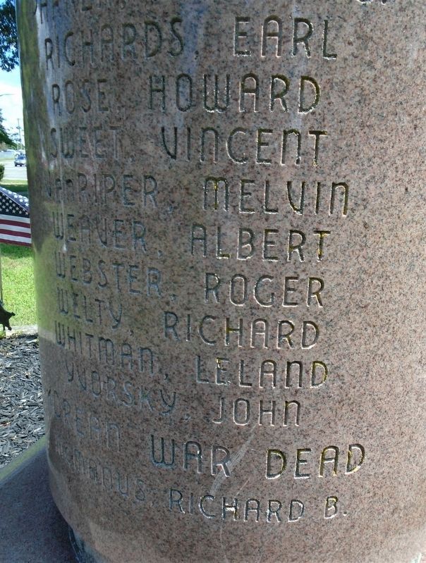 War Memorial WWII & Korea Honored Dead. Click for full size. War Memorial WWII & Korea Honored Dead image. Click for full size.