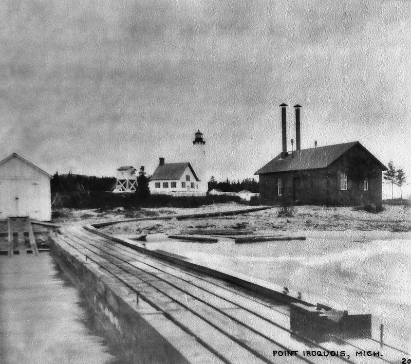 Marker detail: Point Iroquois Dock and Boathouse image. Click for full size.