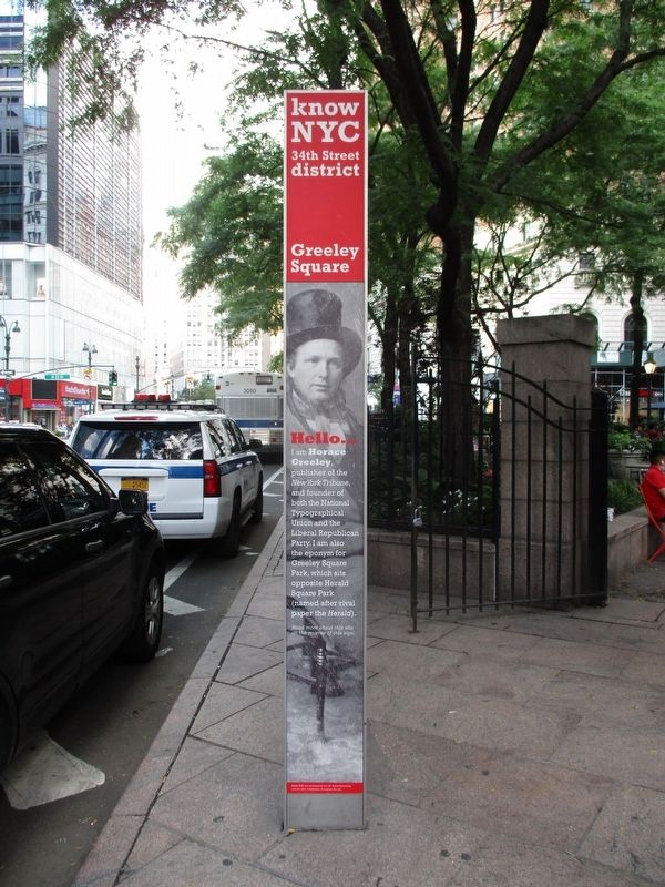 Greeley Square wayside. Click for full size. Greeley Square wayside image. Click for full size.