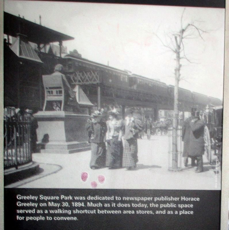 Greeley Square wayside. Click for full size. Greeley Square wayside image. Click for full size.