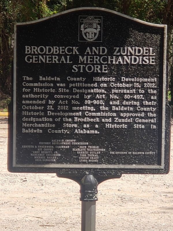 Brodbeck and Zundel General Merchandise Store Marker. Click for full size. Brodbeck and Zundel General Merchandise Store Marker image. Click for full size.