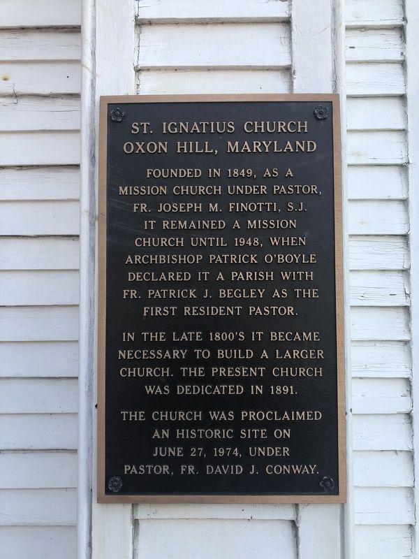 St. Ignatius Church Marker. Click for full size. St. Ignatius Church Marker image. Click for full size.