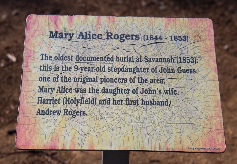 Mary Alice Rogers Marker image. Click for full size.