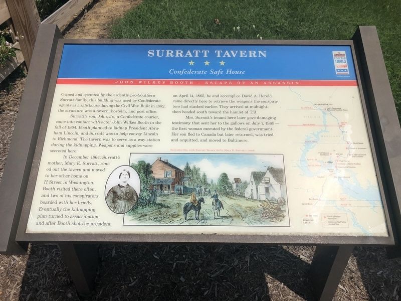 Surratt Tavern Marker. Click for full size. Surratt Tavern Marker image. Click for full size.