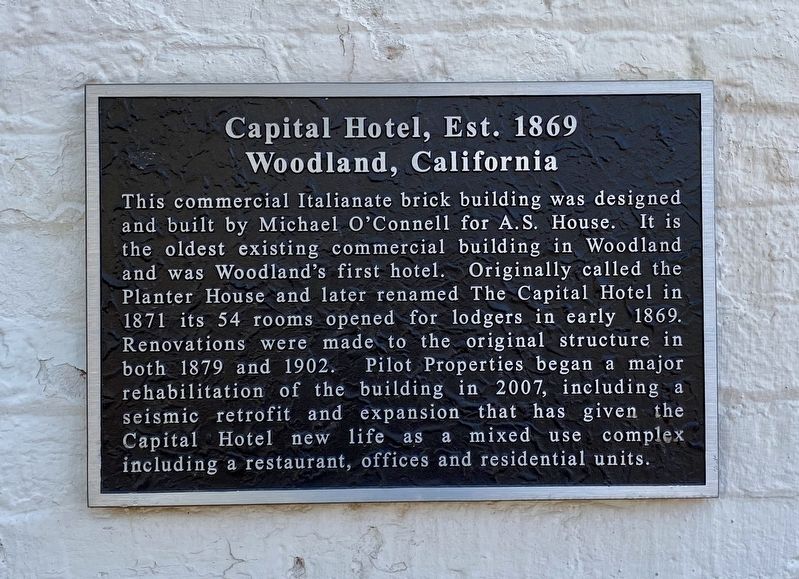 Capital Hotel, Est. 1869 Marker image. Click for full size.