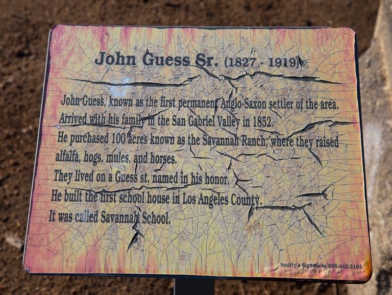 John Guess Sr. Marker. Click for full size. John Guess Sr. Marker image. Click for full size.