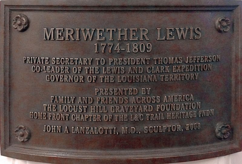 Meriwether Lewis<br>1774-1809 image. Click for full size.