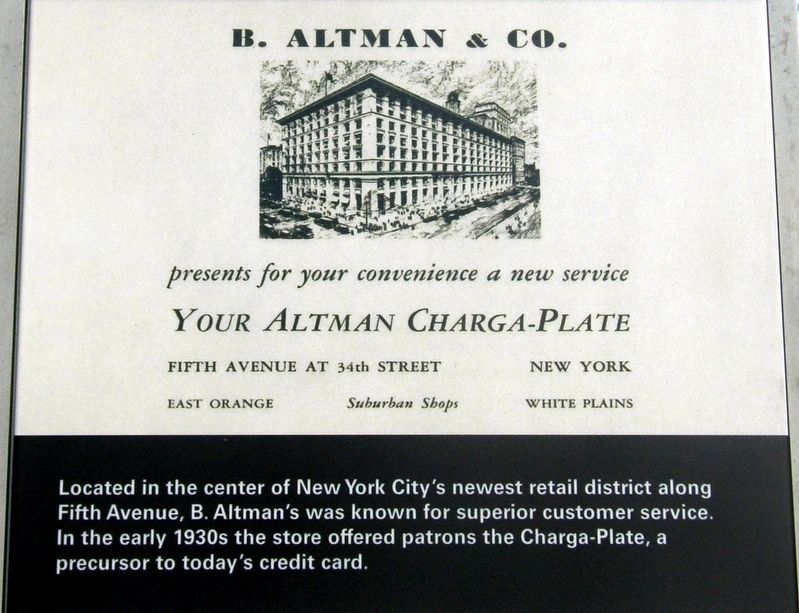 B. Altman & Company wayside image. Click for full size.