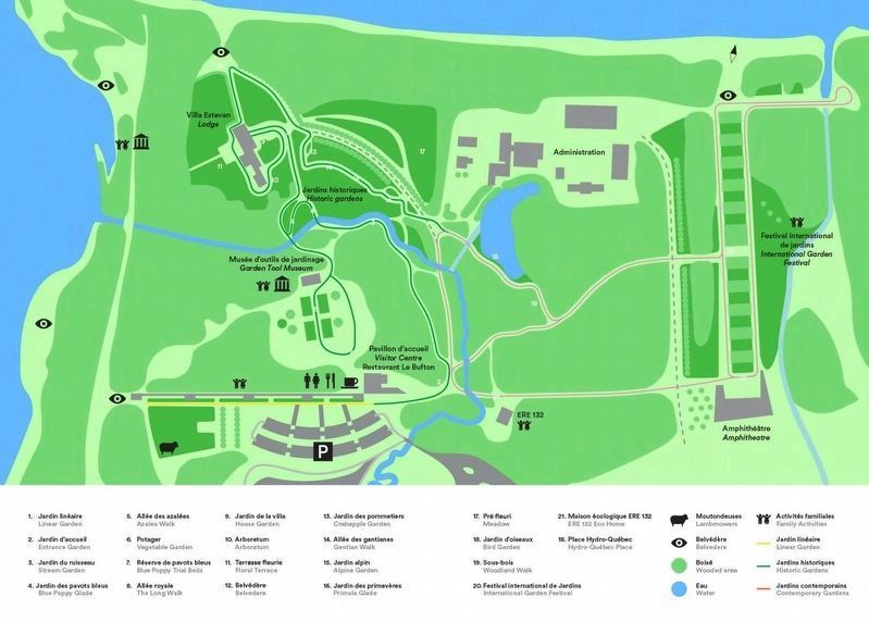 Les Jardins de Mtis grounds map image. Click for full size.