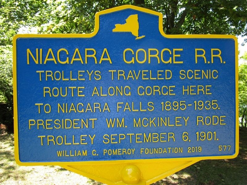 Niagara Gorge R.R. Marker. Click for full size. Niagara Gorge R.R. Marker image. Click for full size.