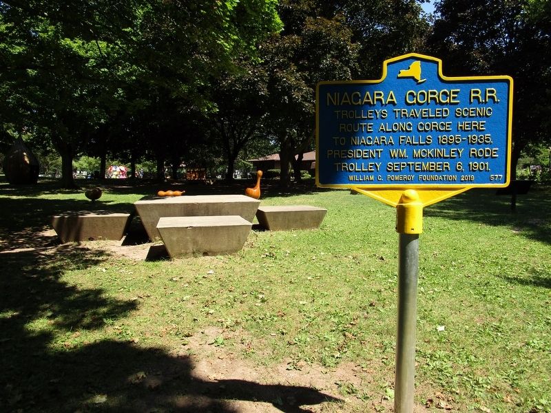 Niagara Gorge R.R. Marker. Click for full size. Niagara Gorge R.R. Marker image. Click for full size.
