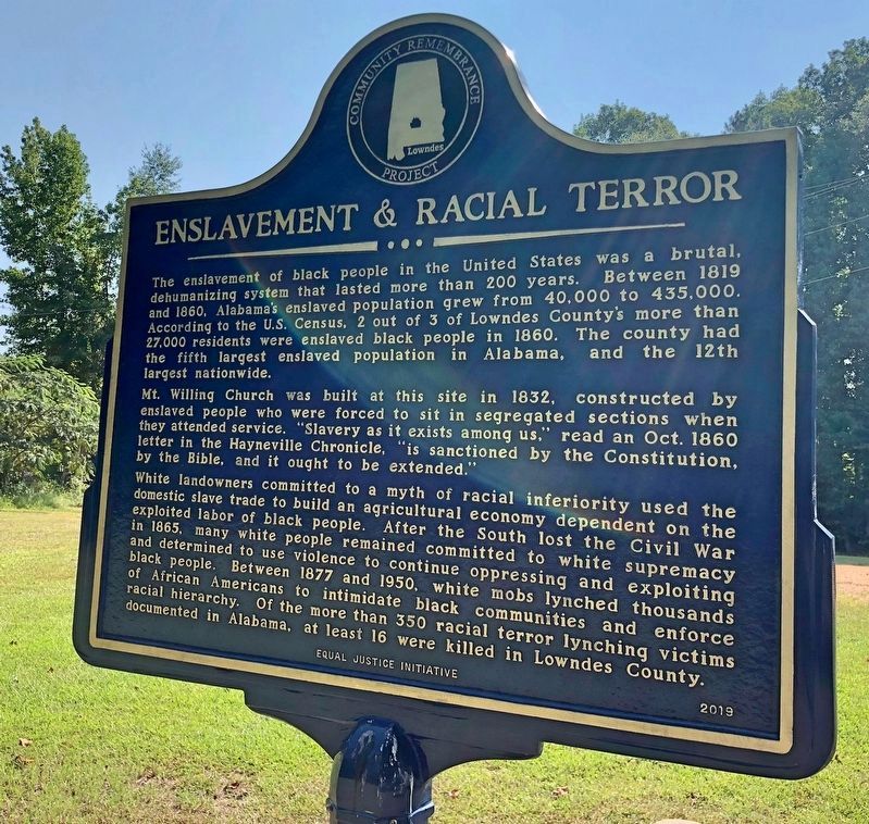 Enslavement & Racial Terror Marker image. Click for full size.