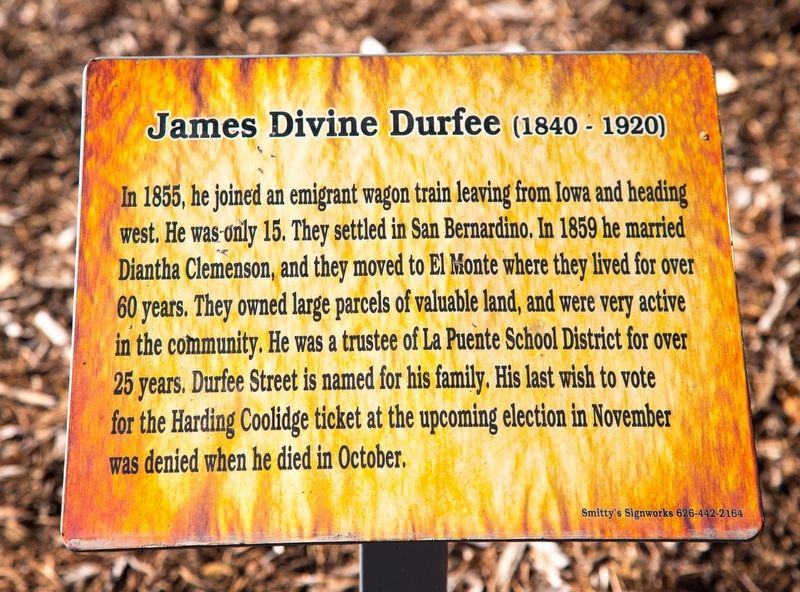 James Divine Durfee Marker image. Click for full size.