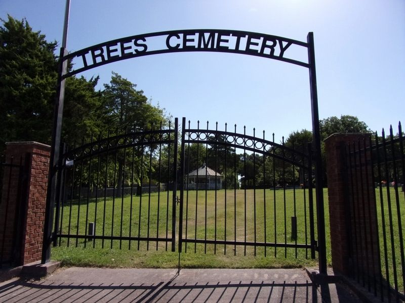Trees Cemetery entrance image. Click for full size.