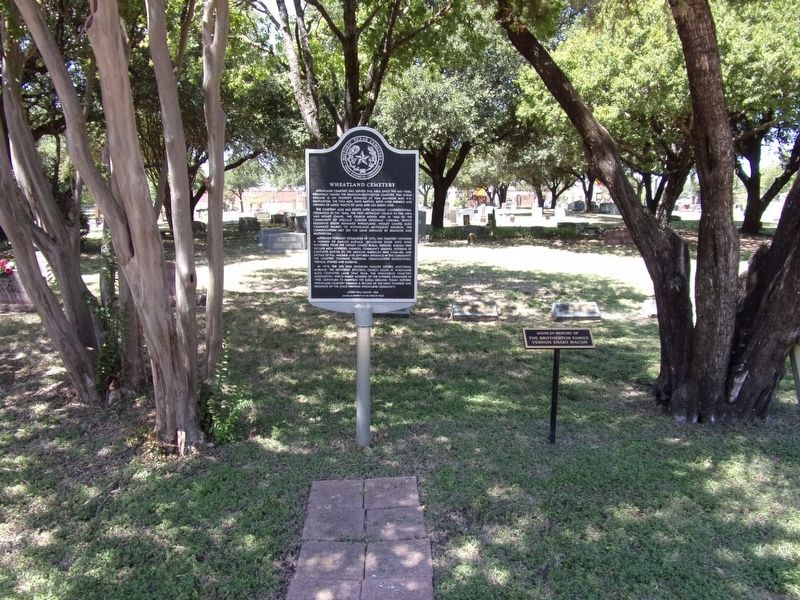 Wheatland Cemetery Marker image. Click for full size.