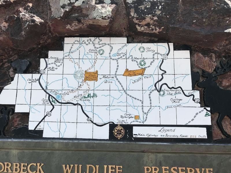 Map above Peter Norbeck Marker image. Click for full size.
