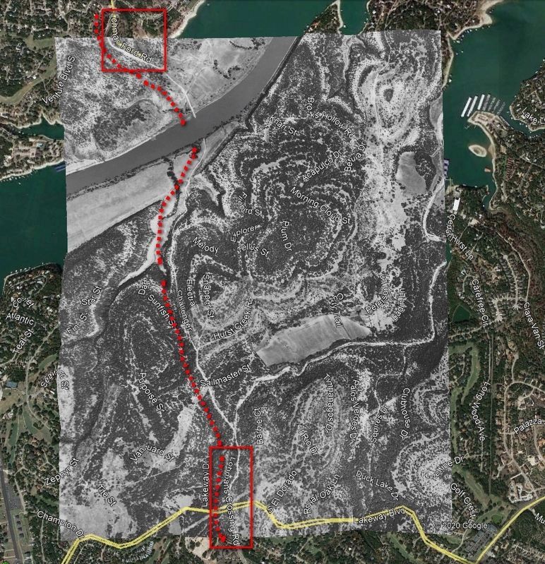 1940 Aerial Photo of Lohmans Crossing. Click for full size. 1940 Aerial Photo of Lohmans Crossing image. Click for full size.