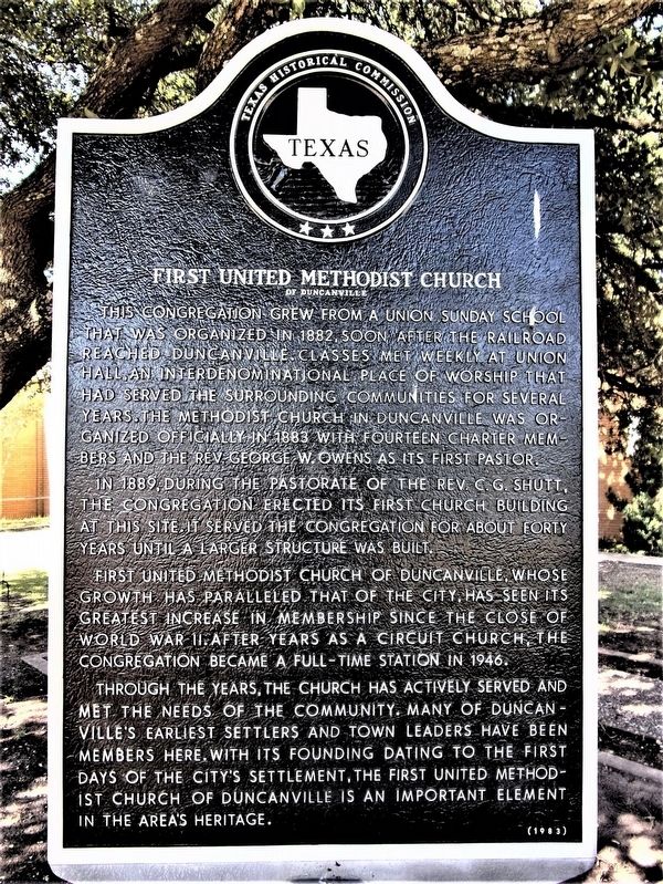 First United Methodist Church of Duncanville Marker image. Click for full size.