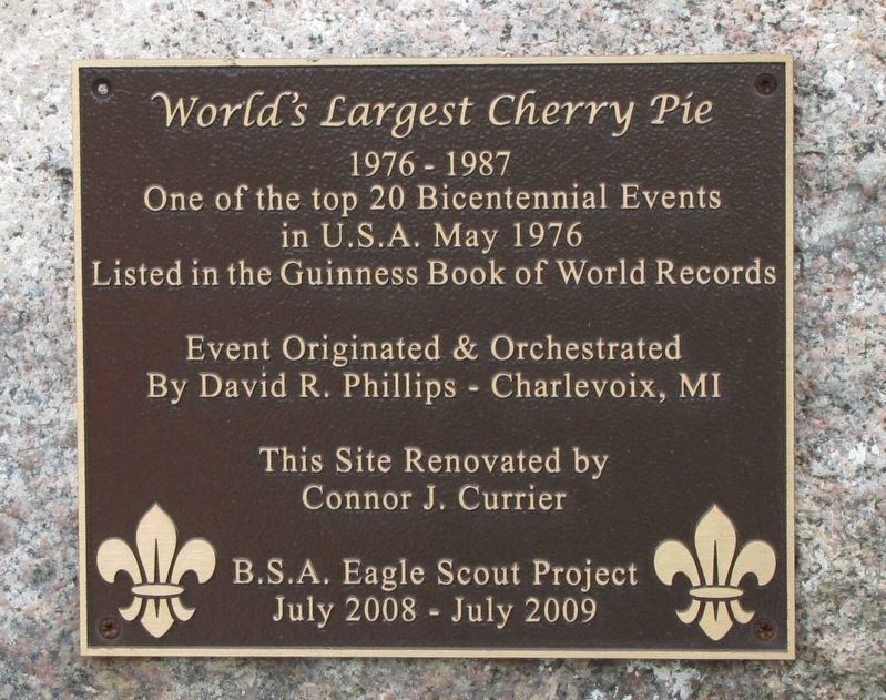 Worlds Largest Cherry Pie 1976 - 1987 image. Click for full size.
