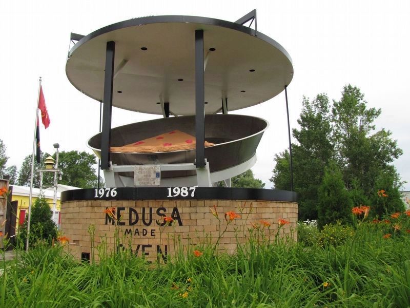Charlevoix's World's Largest Cherry Pie "Oven". Click for full size. Charlevoix's World's Largest Cherry Pie "Oven" image. Click for full size.