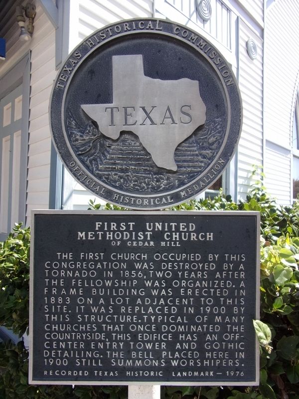 First United Methodist Church of Cedar Hill Marker image. Click for full size.