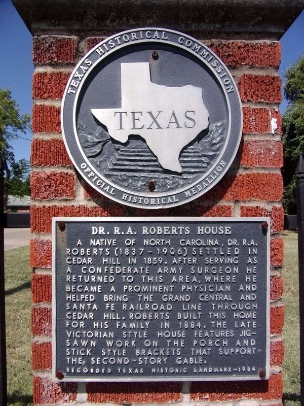 Dr. R. A. Roberts House Marker image. Click for full size.