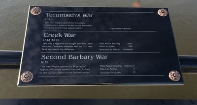 Tecumseh’s War/Creek War/Second Barbary War Marker image. Click for full size.