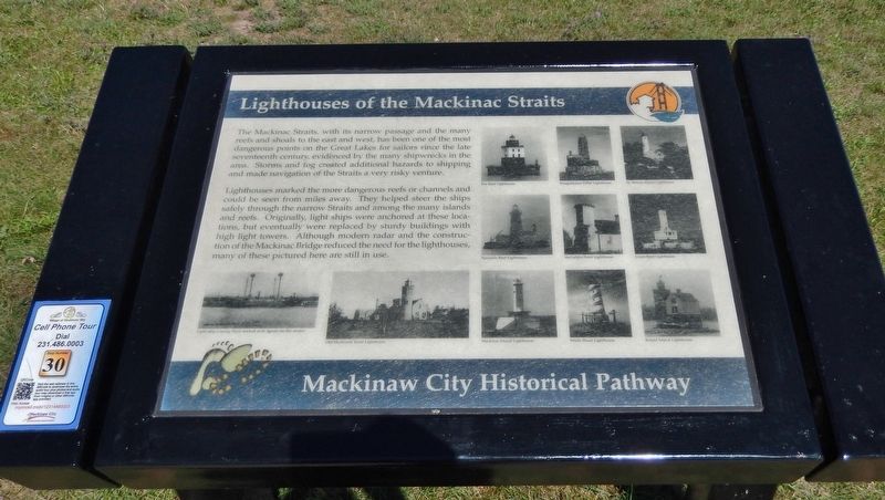 Lighthouses of the Mackinac Straits Marker image. Click for full size.