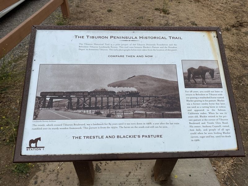 The Trestle and Blackie's Pasture Marker image. Click for full size.