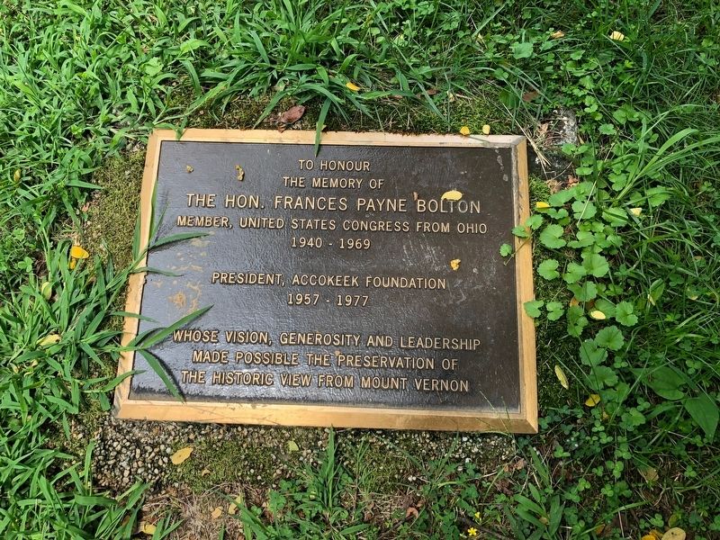 The Hon. Frances Payne Bolton Marker image. Click for full size.