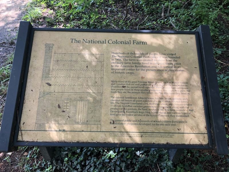 The National Colonial Farm Marker image. Click for full size.