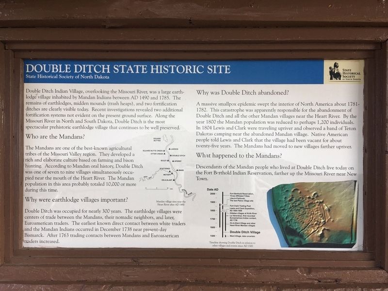 Double Ditch State Historic Site Marker image. Click for full size.