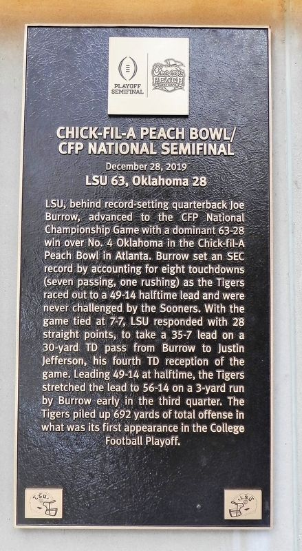 Chick-Fil-A Peach Bowl/CFP National Semifinal Marker image. Click for full size.