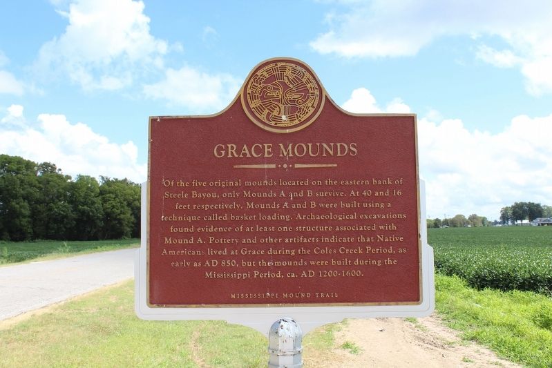 Grace Mounds Marker (front) image. Click for full size.