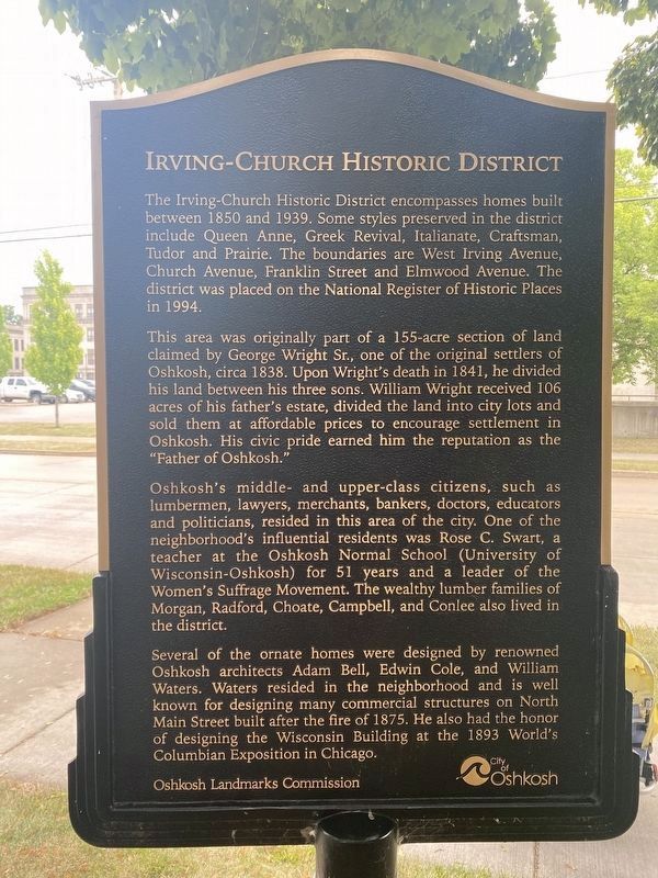 Irving-Church Historic District Marker image. Click for full size.