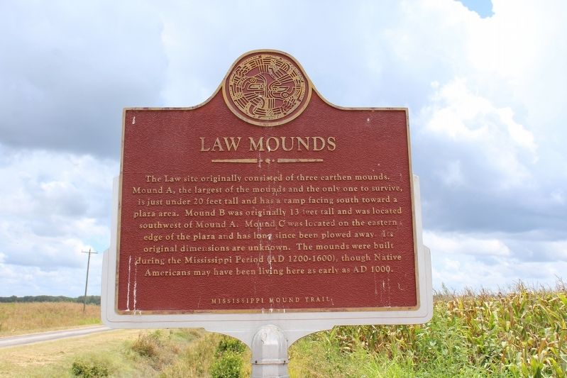 Law Mounds Marker (Front) image. Click for full size.