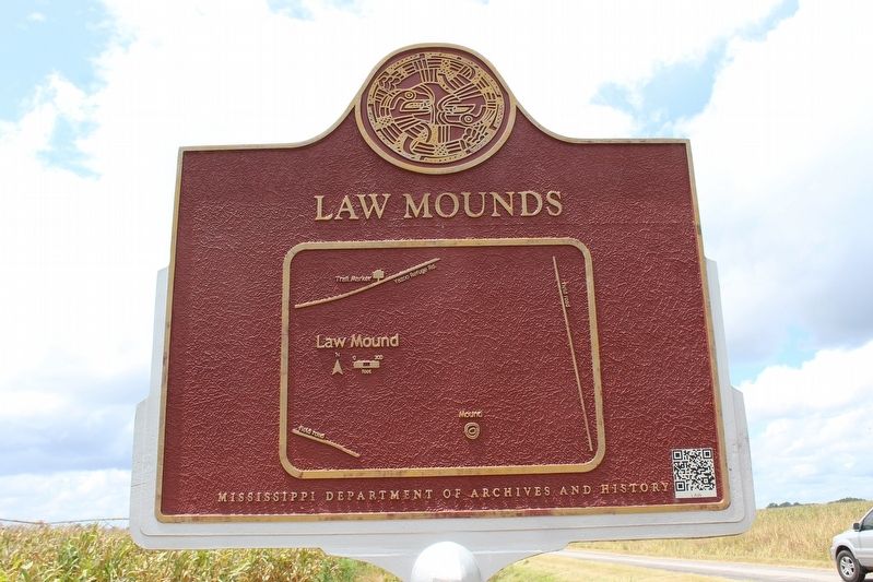 Law Mounds Marker (Back) image. Click for full size.