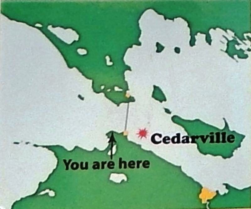Marker detail: <i>Cedarville</i> Shipwreck Location. Click for full size. Marker detail: <i>Cedarville</i> Shipwreck Location image. Click for full size.