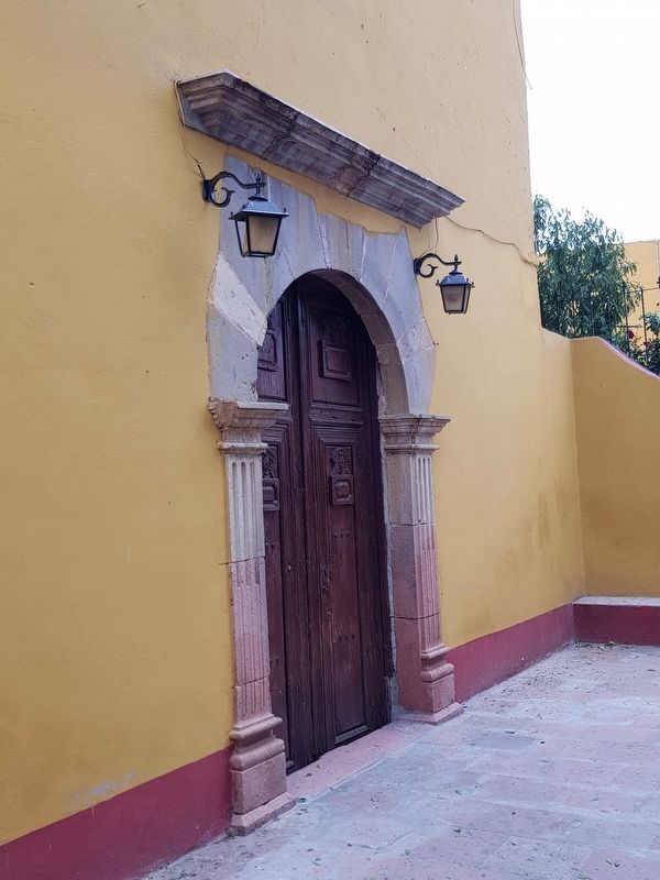 The entrance to the San Miguel Carrillo Catholic Church image. Click for full size.