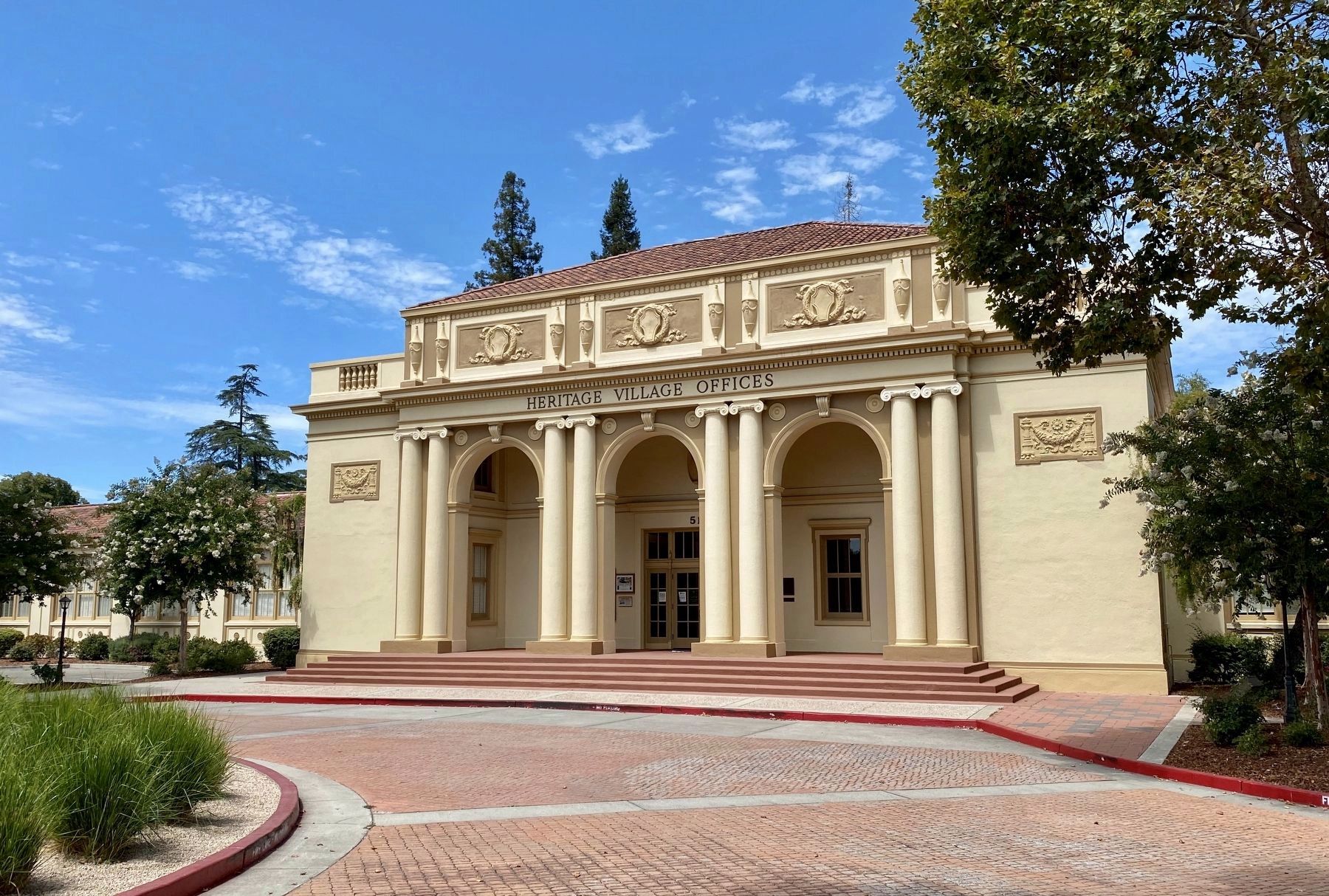 Former Campbell Union Grammar School and Marker image. Click for full size.